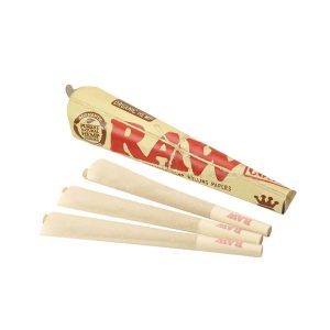 RAW ORGANIC KINGSIZE PRE ROLLED CONE 3PC PER BOX