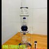 GLASS BONG STRAIGHT WITH DOUBLE FILTER XL 3 44CM