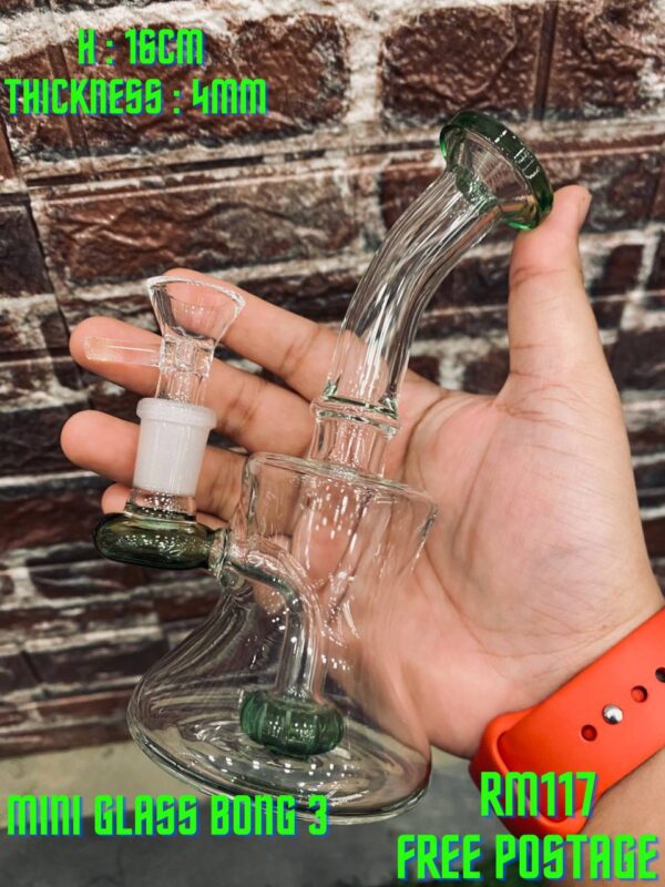 GLASS BONG MINI 3 16CM