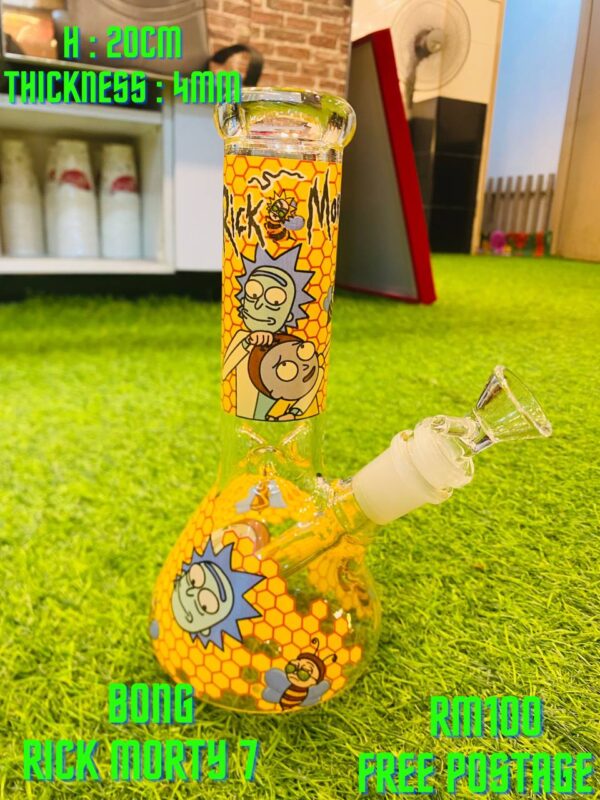 GLASS BONG RICK MORTY 7 20CM