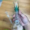 GLASS BONG LEAF 20CM