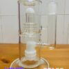 GLASS BONG DOUBLE FILTER WHITE 32CM