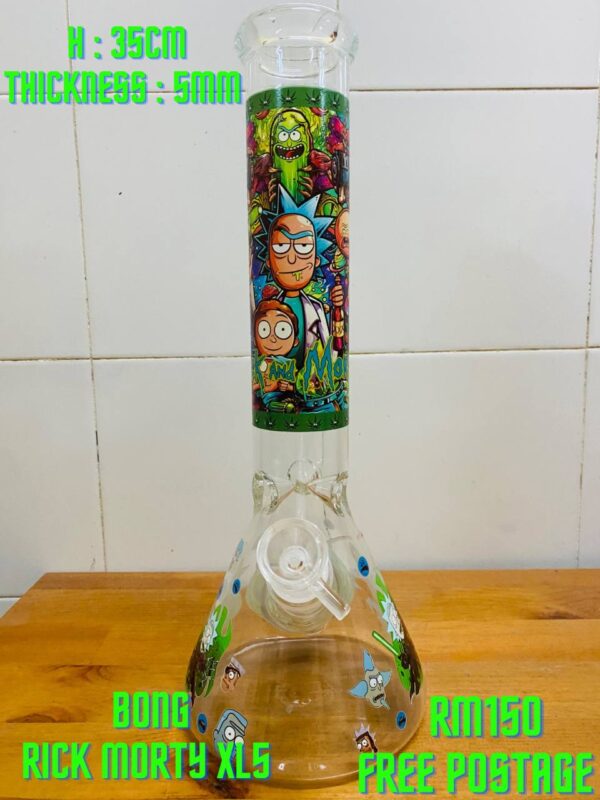 GLASS BONG RICK MORTY XL5 35CM