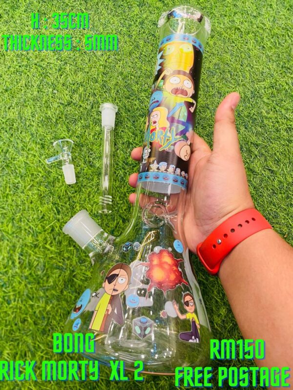GLASS BONG RICK MORTY XL2 35CM