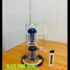 GLASS BONG DOUBLE FILTER BLUE STRAIGHT 32CM