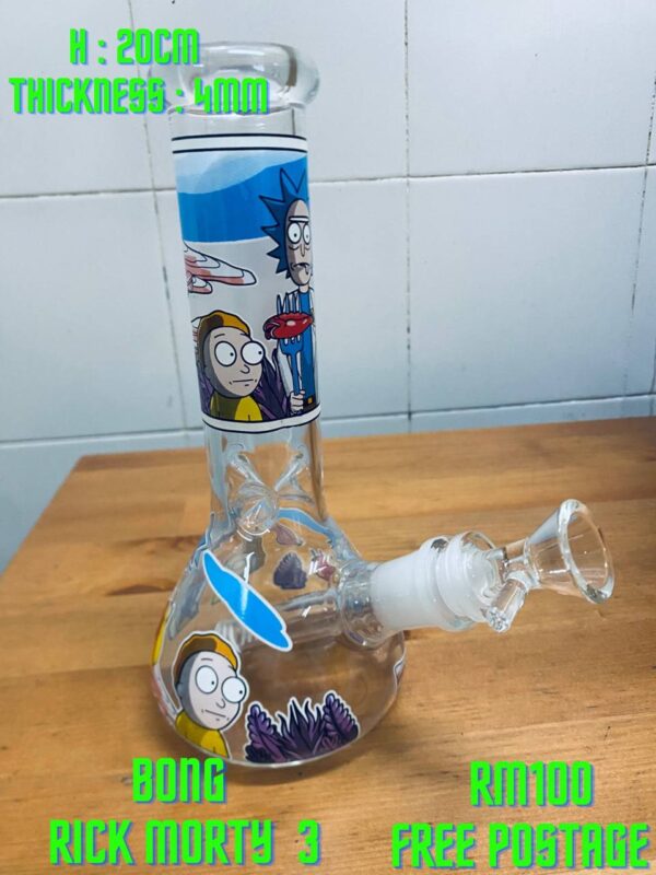 GLASS BONG RICK MORTY 3 20CM