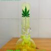 GLASS BONG LEAF FLUORESCENT 21CM