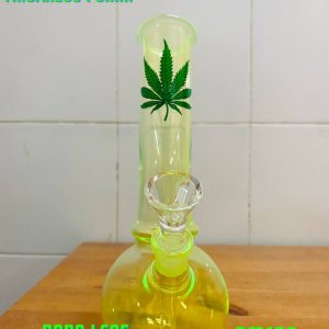 GLASS BONG LEAF FLUORESCENT 21CM