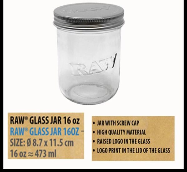 510c4887-d96b-45df-9913-54d4fa263d93 RAW Mason Glass Jar 6,10,16 oz