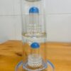 GLASS BONG DOUBLE FILTER BLUE 32CM