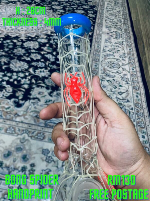 GLASS BONG SPIDER HANDPRINT 26CM