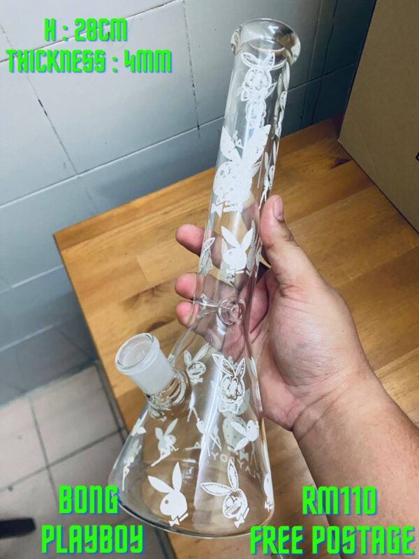GLASS BONG PLAYBOY 28CM