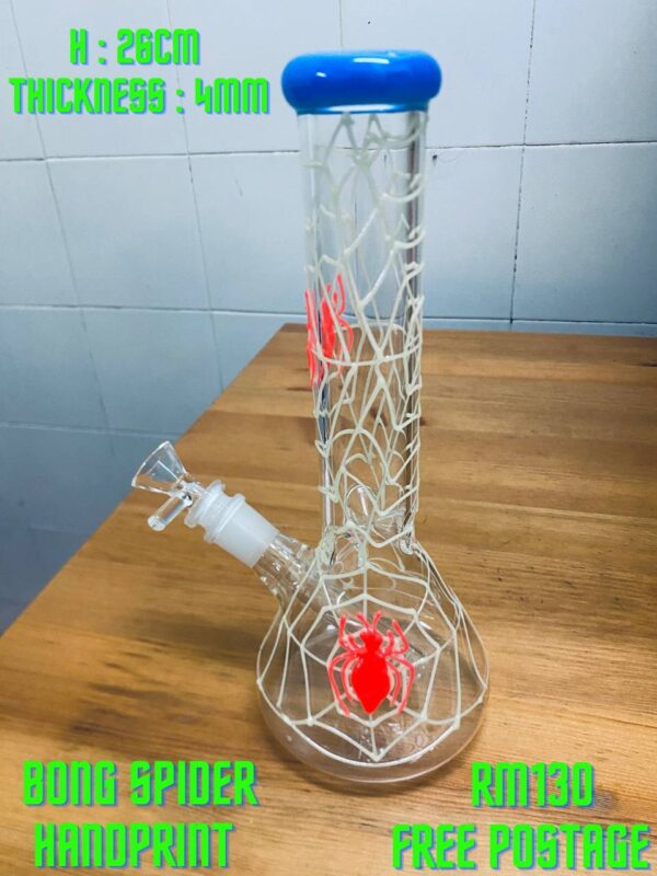 GLASS BONG SPIDER HANDPRINT 26CM