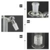 14mm ASH CATCHER 45/90 Degree Glass Water Bong Thick Pyrex Glass Bubbler