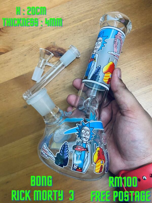 GLASS BONG RICK MORTY 3 20CM
