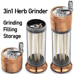 HERB GRINDER 3in1 Hand Crank Loader