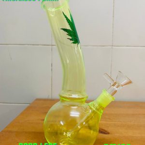 GLASS BONG LEAF FLUORESCENT 21CM