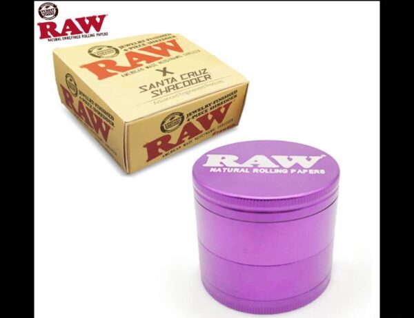 RAW X Santa Crux Jewelry Finished 4 Layer Shredder Aluminium Grinder 52mm