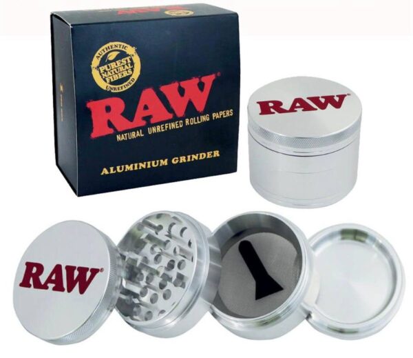 afcfacc4-6285-4fb0-aa9a-c4a8898d1225 RAW Grinder Aluminium 4 Layer Shredder Aluminium Grinder 55mm