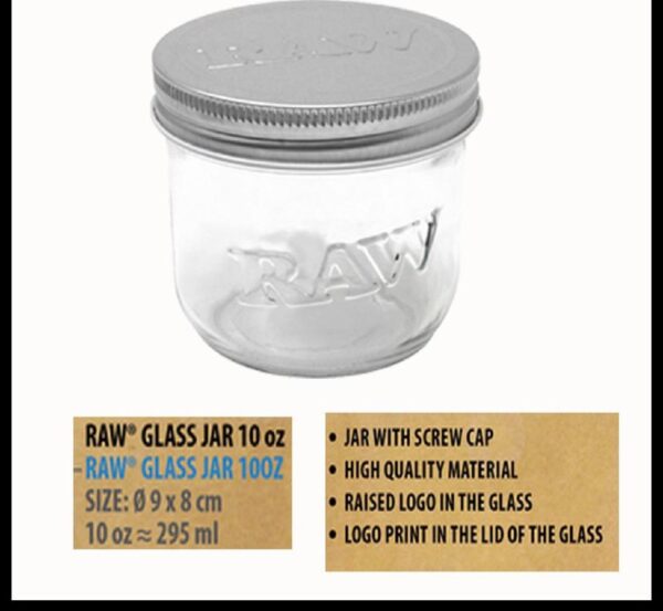 b11df35e-0cf4-4122-bdf7-e75490f513d1 RAW Mason Glass Jar 6,10,16 oz