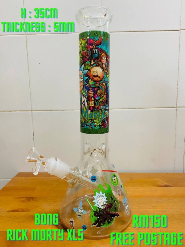 GLASS BONG RICK MORTY XL5 35CM