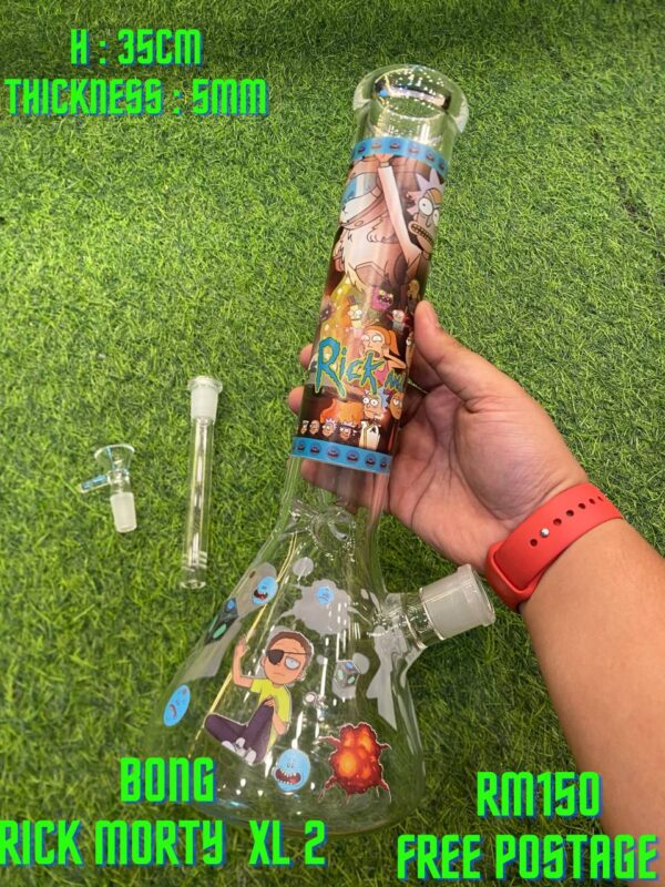 GLASS BONG RICK MORTY XL2 35CM