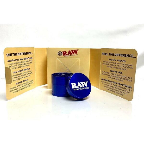 RAW X Santa Crux Jewelry Finished 4 Layer Shredder Aluminium Grinder 52mm