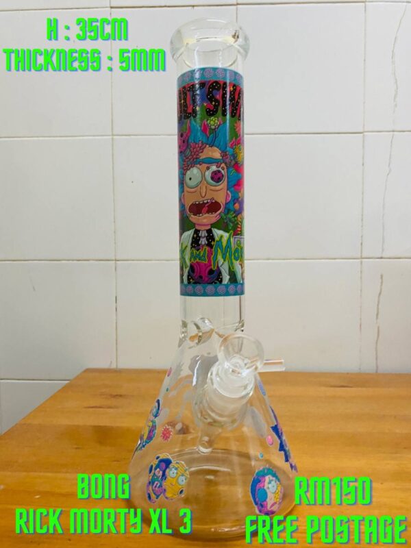 GLASS BONG RICK MORTY XL3 35CM