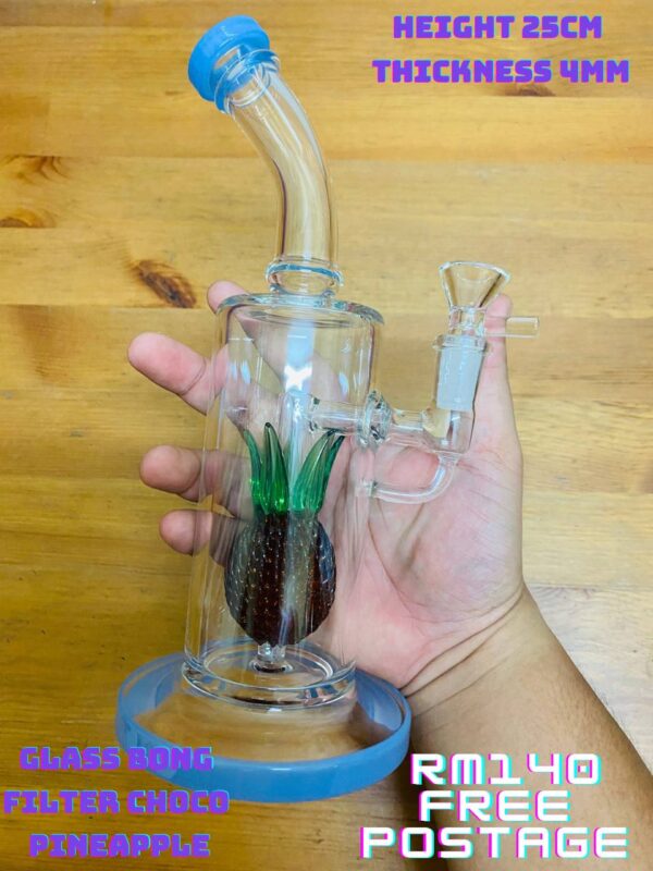 GLASS BONG FILTER PINEAPPLE 25CM