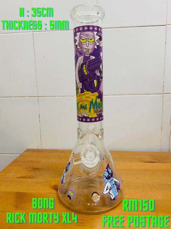 GLASS BONG RICK MORTY XL4 35CM