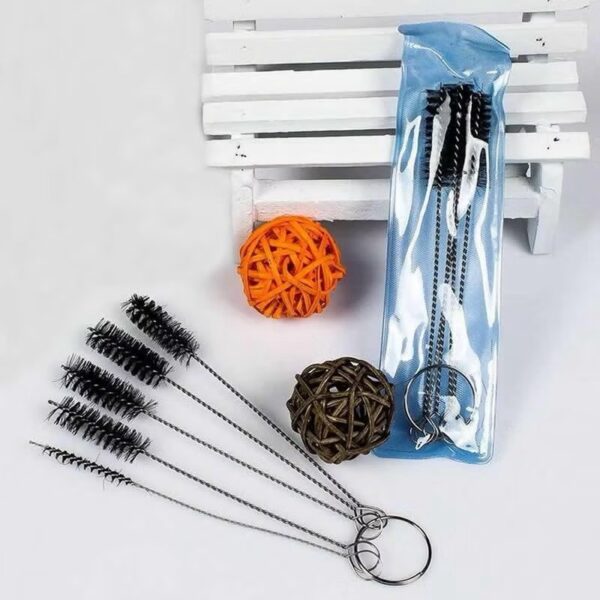 Mini Cleaning Brush Glass Tube Pipe Brush Cleaning Straws Tools 1set/5pc