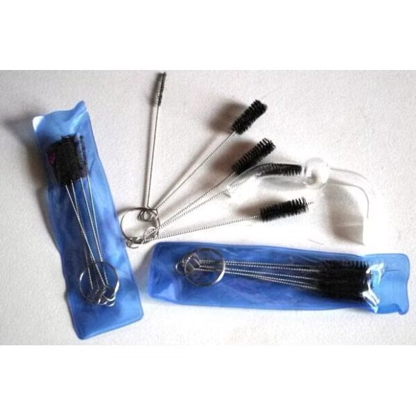 Mini Cleaning Brush Glass Tube Pipe Brush Cleaning Straws Tools 1set/5pc
