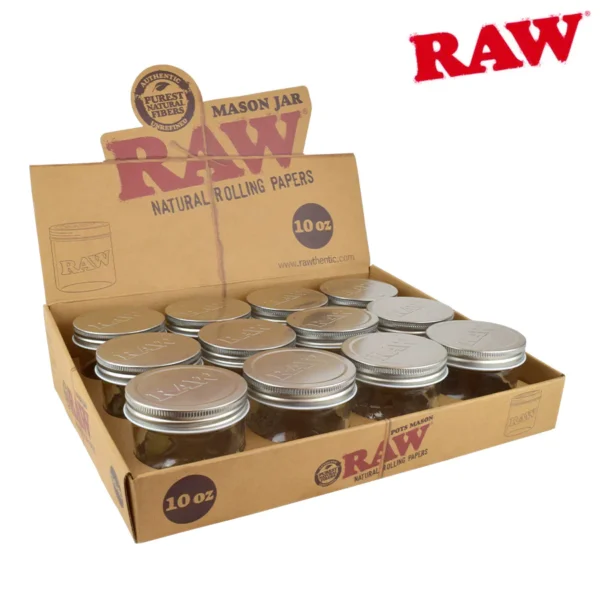 raw-mason-jar-10oz-display RAW Mason Glass Jar 6,10,16 oz
