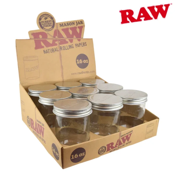 raw-mason-jar-16oz-display RAW Mason Glass Jar 6,10,16 oz