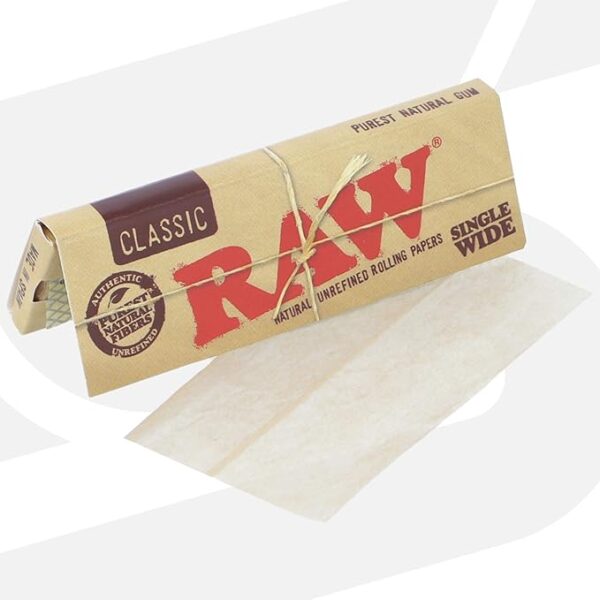 71ipHUUOr2L._AC_SX679_ RAW Classic / Organic / Black Single Wide rolling papers (70mm)