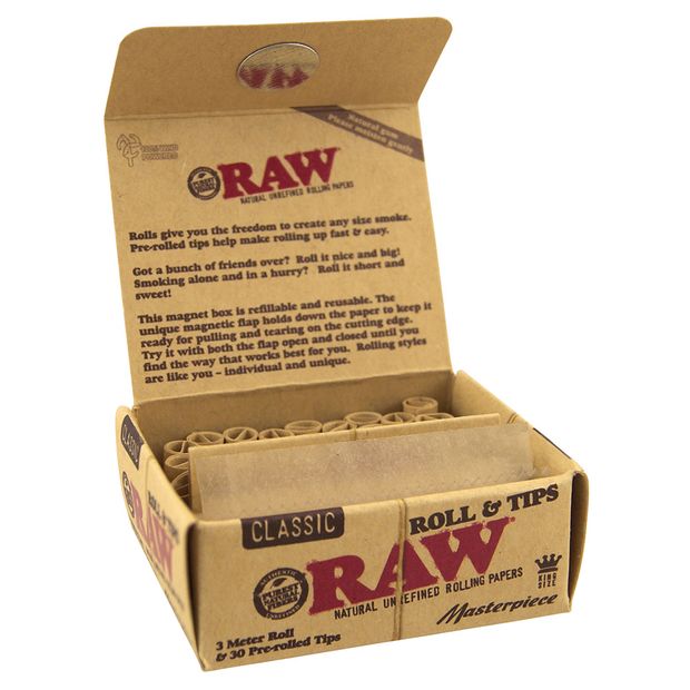 Raw Masterpiece - 3m Rolls + 30 Pre-Rolled Tips - Image 3