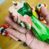 3D Evil Monster Face Hand Printing SPOON GLASS PIPE 5" (Random Design)