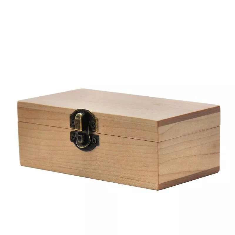 Wooden Stash Box With Rolling Tray Natural Handmade Wood and Herbal Storage Box For Rolling (5.35*2.79*1.96inch) - Image 10