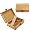 ￼Wooden Stash Box With Rolling Tray Natural Handmade Wood  and Herbal Storage Box For Rolling (6.81*4.72*1.96inch)