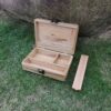 ￼Wooden Stash Box With Rolling Tray Natural Handmade Wood  and Herbal Storage Box For Rolling (6.81*4.72*1.96inch)