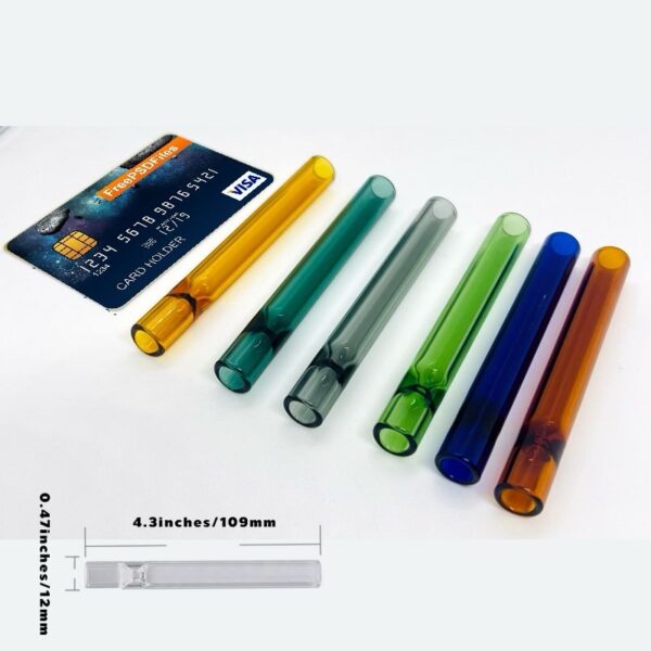 Glass Tube OG High Borosilicate Tube Stem Straw Mouthpiece (Random Colour)