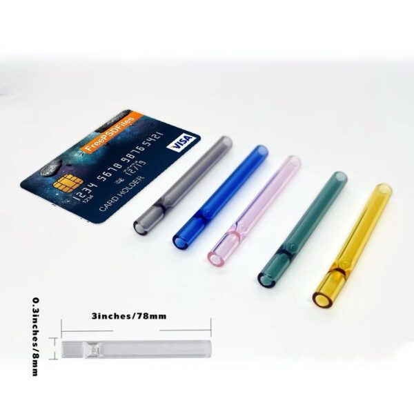 Glass Tube OG High Borosilicate Tube Stem Straw Mouthpiece (Random Colour)