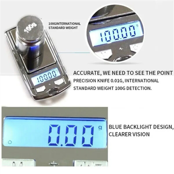 1Pc Portable Mini Digital Pocket Scales High Precision Jewelry Weight Car Key Electronic Digital Scale