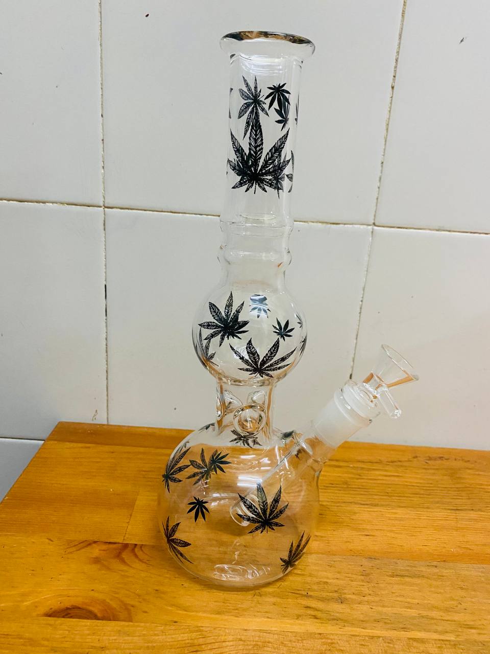 GLASS BONG LEAF GOURD 23CM - Image 2