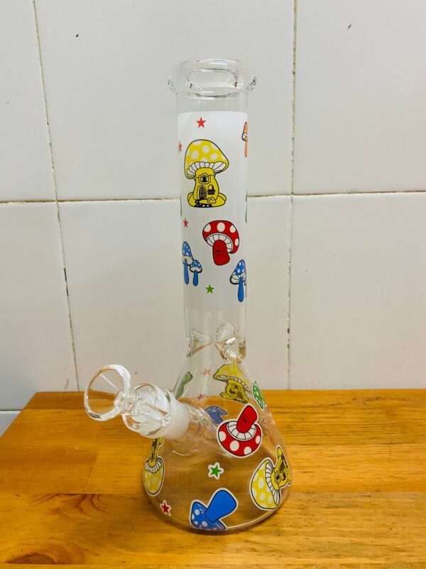 GLASS BONG BEAKER MUSHROOM 23CM