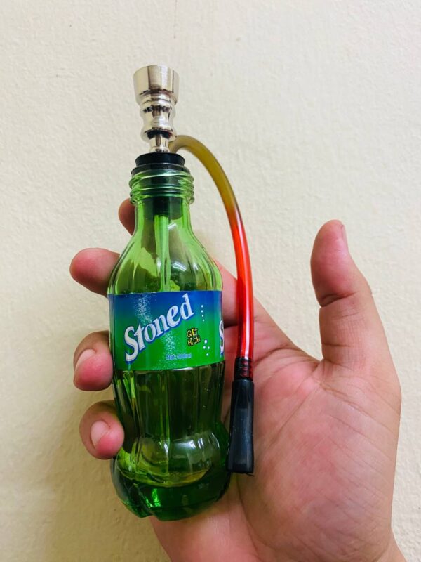 GLASS BONG COLA SPRITE PORTABLE BOTTLE SMOKE PIPE MINI 15CM