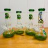 GLASS BONG RICK MORTY GREEN FIX DOWNSTEM (RANDOM DESIGN) 20CM