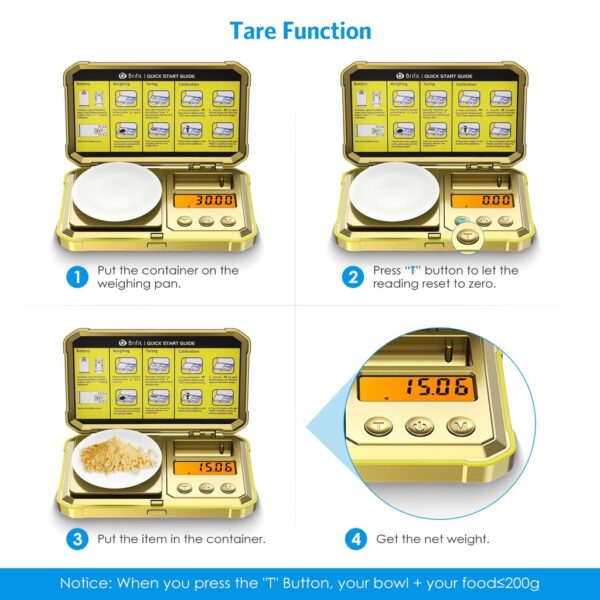 High-Precision Digital Jewelry Scale Kitchen Mini Pocket Scale (200g/0.01g)