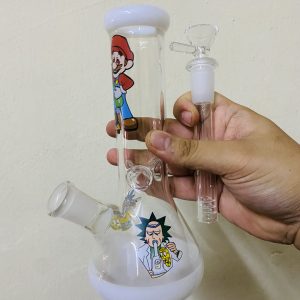 GLASS BONG RICK MORTY AND FRIENDS (SUPER MARIO) 20CM