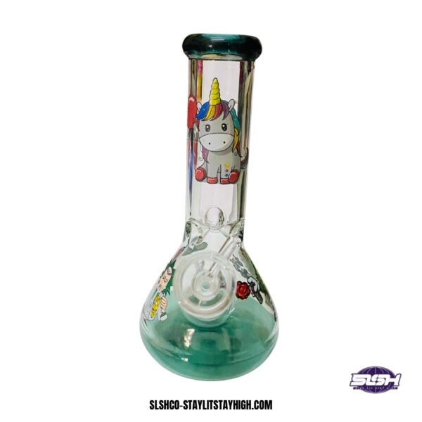 GLASS BONG RICK MORTY AND FRIENDS (UNICORN) 20CM